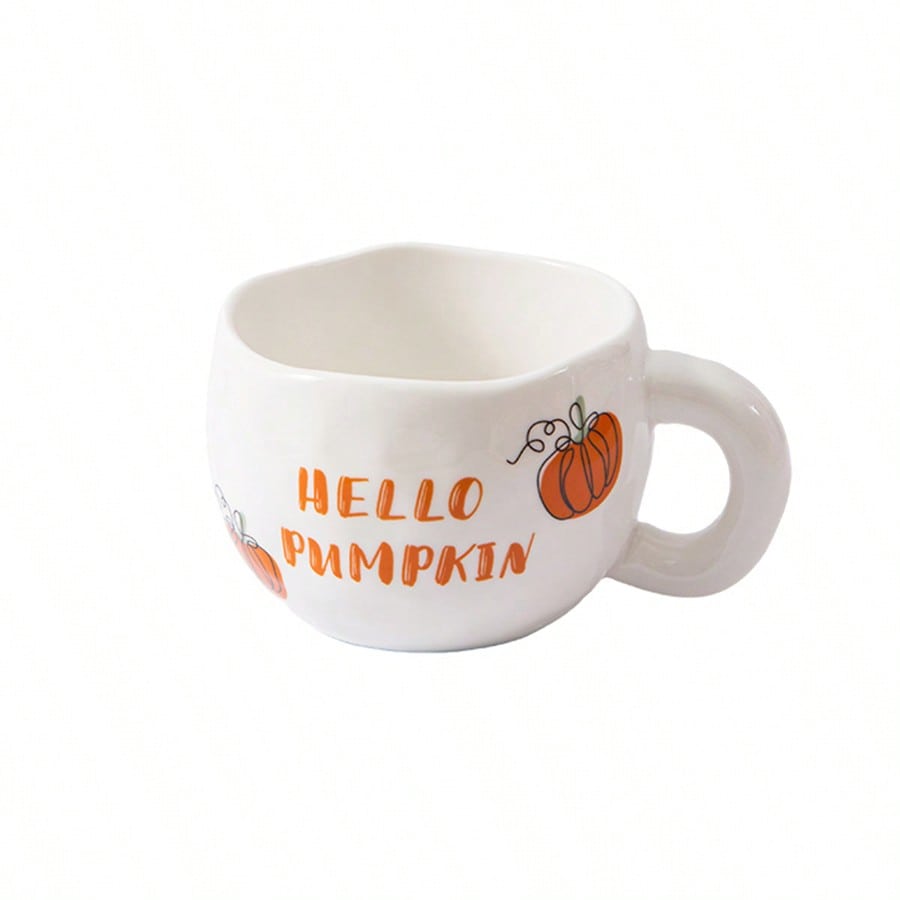 Hello Pumpkin Fall Ceramic Coffee Mug – 220ml Autumn Cup for Halloween & Thanksgiving Drinks