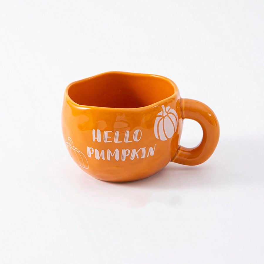 Hello Pumpkin Fall Ceramic Coffee Mug – 220ml Autumn Cup for Halloween & Thanksgiving Drinks