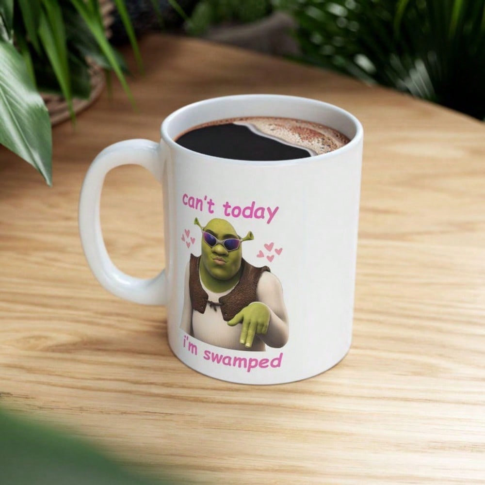 Can’t Today I’m Swamped Funny Coffee Mug – Humorous 11oz Gift Cup for Friends & Coworkers