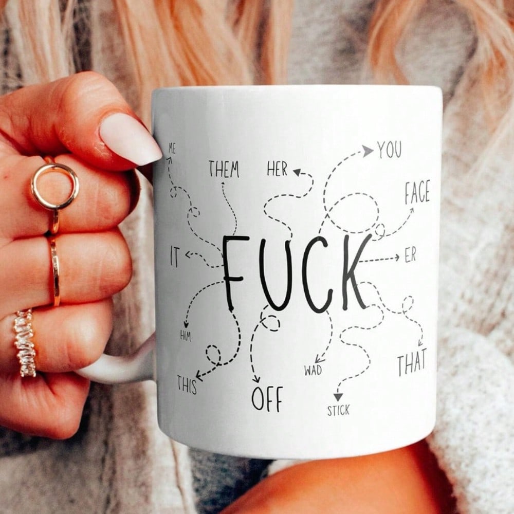 Offensive Wordplay Ceramic Mug – 11oz F*ck Off Coffee Cup, Funny Travel & Gift Mug