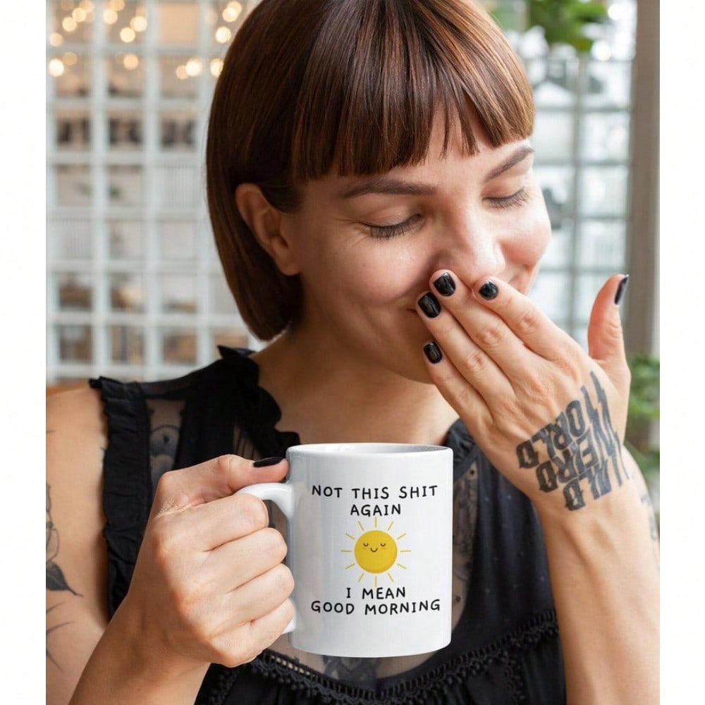 Not This Again Funny Coffee Mug – 11oz Sarcastic Office Cup, Birthday & Holiday Gag Gift