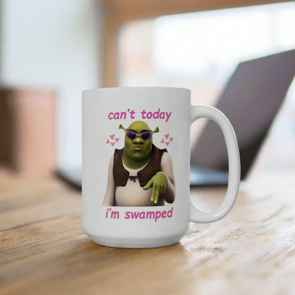 Can’t Today I’m Swamped Funny Coffee Mug – Humorous 11oz Gift Cup for Friends & Coworkers