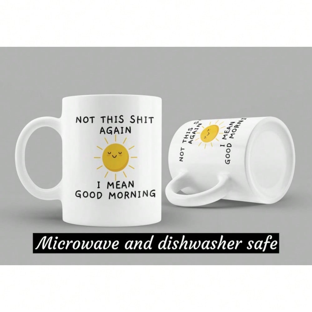 Not This Again Funny Coffee Mug – 11oz Sarcastic Office Cup, Birthday & Holiday Gag Gift