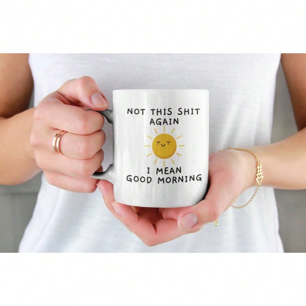 Not This Again Funny Coffee Mug – 11oz Sarcastic Office Cup, Birthday & Holiday Gag Gift