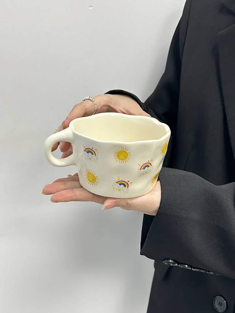 Hand-Painted Strawberry Porcelain Coffee Mug – Classic Ceramic Tea Cup, Hot & Cold Drinkware Gift